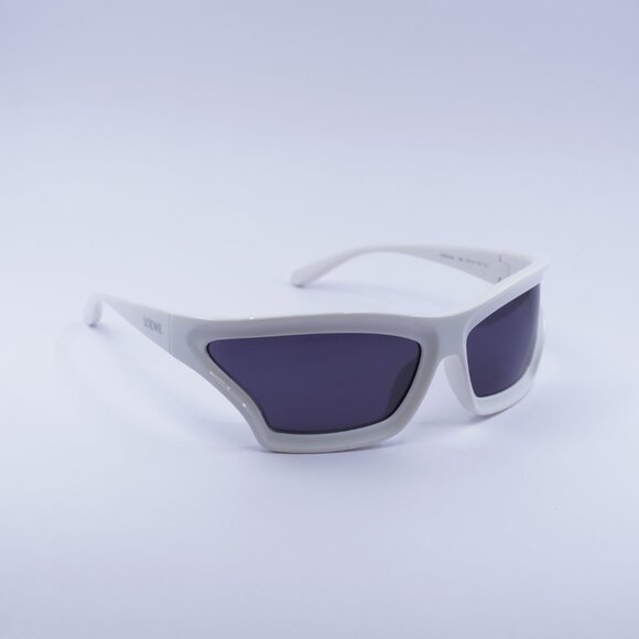 Loewe LW40143U 25A Sunglasses Ivory Geometric Frame, Grey Lenses - Picture 6 of 11